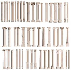 欧式古典罗马柱3D模型下载